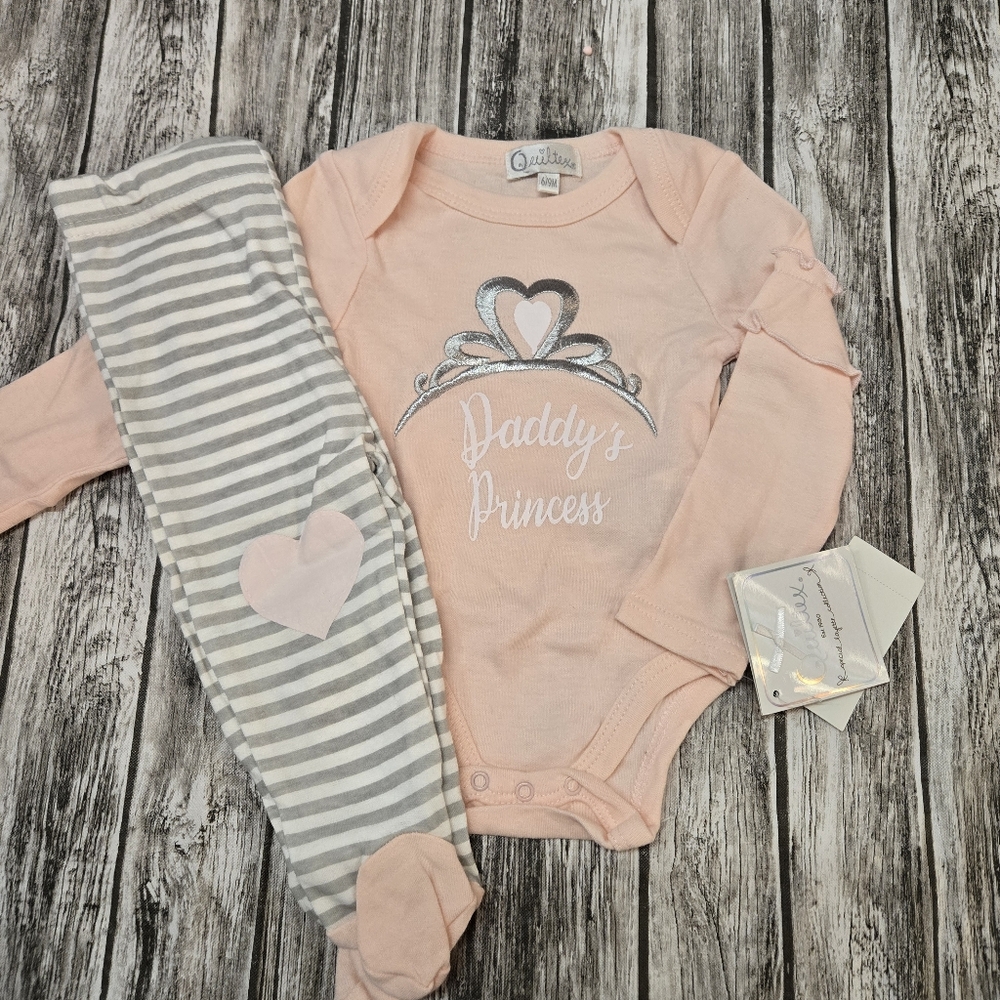 Quiltex pink and grey princess outfit